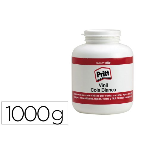 Pegamento cola vinilica pritt blanca bote de 1000 g