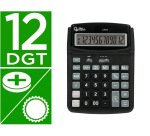 Calculadora liderpapel sobremesa xf39 12 digitos solar y pilas color negro 190x140x32 mm 40% reciclada