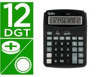 Calculadora liderpapel sobremesa xf39 12 digitos solar y pilas color negro 190x140x32 mm 40% reciclada