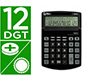 Calculadora liderpapel sobremesa xf40 12 digitos dos lineas solar y pilas negro 175x120x30 mm 40% reciclada