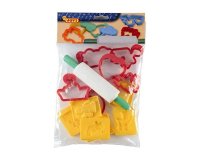 Juego jovi rodillo para plastilina + 12 moldes formas surtidas