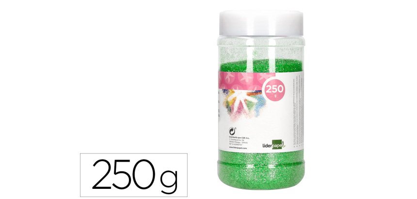 Purpurina liderpapel fantasia color metalico verde pastel bote de 250 gr