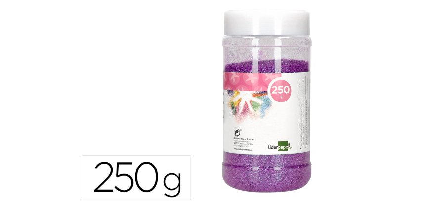 Purpurina liderpapel fantasia color metalico violeta pastel bote de 250 gr