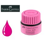 Tinta rotulador faber castell textliner fluorescente 1549 con sistema capilar color rosa bote 30 ml