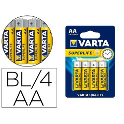 Pila varta salina superlife aa tipo r-06 blister de 4 unidades