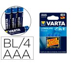 Pila varta alcalina longlife power aaa tipo lr-03 blister de 4 unidades