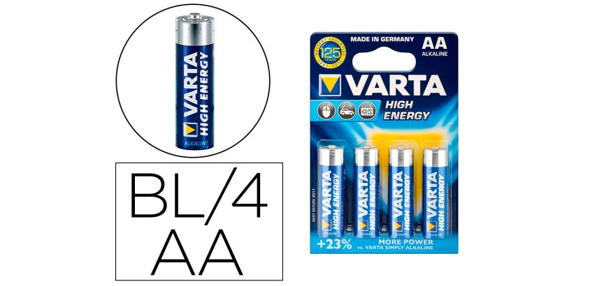 Pilas AA LR06 Varta longlife Power - Blister de 4