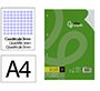 Recambio liderpapel A4 100 hojas 100g/m2 cuadro 3mm con margen 4 taladros