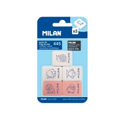 Goma de borrar milan 445 blister de 5 unidades