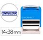 Sello entintado automatico q-connect contabilizado almohadilla 14x38 mm color azul