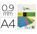 Cubiertas para encuadernar Liderpapel carton A4 0,9 mm amarillo fluor - Paquete de 50 unidades
