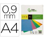 Cubiertas para encuadernar Liderpapel carton A4 0,9 mm naranja fluor - Paquete de 50 unidades