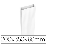 Sobre papel basika celulosa blanco con fuelle m 200x350x60 mm paquete de 25 unidades