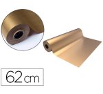 Papel de regalo basika metalizado oro bobina ancho 62 cm longitud 80 m
