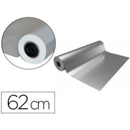 Papel de regalo basika metalizado plata bobina ancho 62 cm longitud 80 m