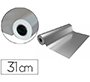 Papel de regalo basika metalizado plata bobina ancho 31 cm longitud 80 m