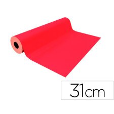 Papel de regalo basika metalizado rojo bobina ancho 31 cm longitud 80 m