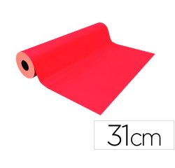 Papel de regalo basika metalizado rojo bobina ancho 31 cm longitud 80 m