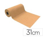 Papel de regalo basika kraft liso natural ancho 31 cm longitud 80 m