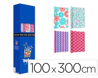 Papel de regalo basika todo año rollo ancho 1 m longitud 3 m modelos surtidos gramaje 50 g
