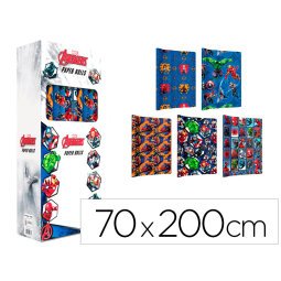 Papel de regalo basika marvel rollo ancho 70 cm longitud 2 mt diseños surtidos