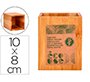 Cubilete portalapices liderpapel bambu 100% natural ecouse cuadrado 80x80x100 mm