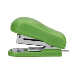 Grapadora liderpapel ecouse mini capacidad 12 hojas 100% plastico reciclado con caja de 1000 grapas 26/6