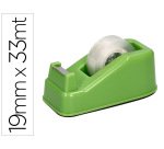 Portarrollo sobremesa liderpapel ecouse 100% plastico reciclado para cinta de 33 m color verde