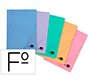 Carpeta liderpapel gomas tres solapas carton plastificado folio colores pasteles surtidos