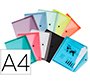 Carpeta liderpapel dossier broche transparente din a4 paquete de 12 unidades colores surtidos