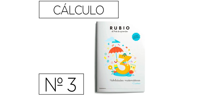 Cuaderno rubio habilidades matematicas + 3 años