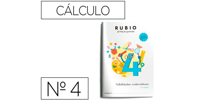 Cuaderno rubio habilidades matematicas + 4 años