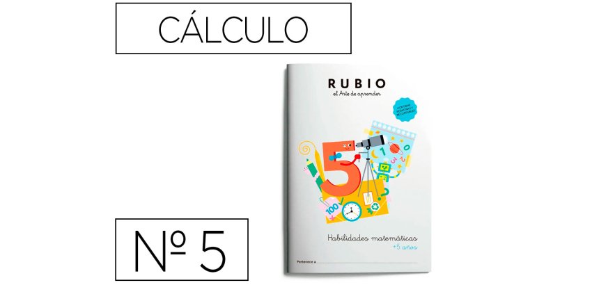 Cuaderno rubio habilidades matematicas + 5 años