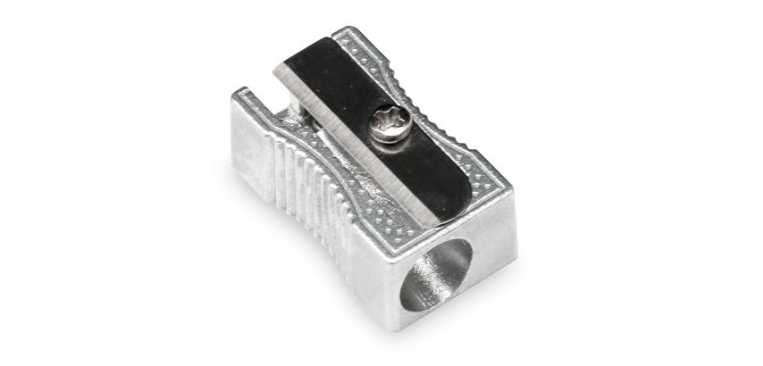 Sacapuntas q-connect metalico rectangular 1 uso