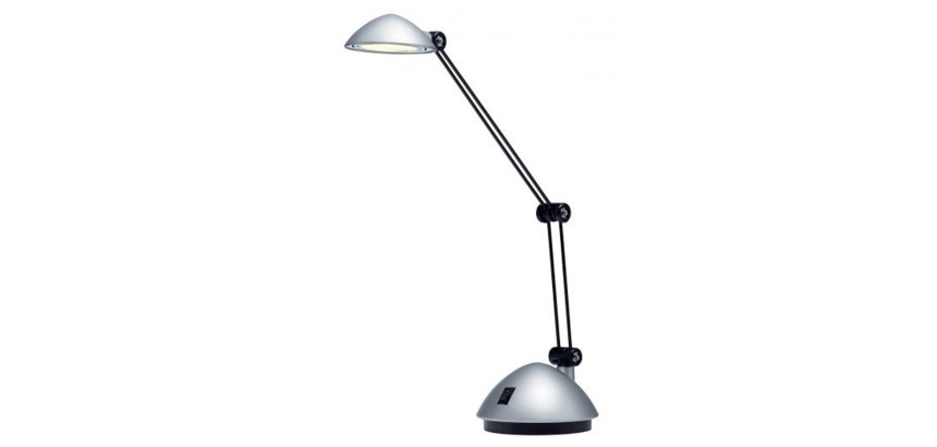 Lampara de escritorio archivo 2000 led 3w 200lm brazo articulado luz calida plata metalizado