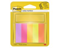 Bloc de notas adhesivas quita y pon post-it mininotas energetic colour 15 x 50 mm 50 hojas pack de 5 unidades
