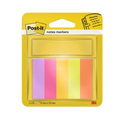 Bloc de notas adhesivas quita y pon post-it mininotas energetic colour 15 x 50 mm 50 hojas pack de 5 unidades
