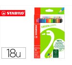 Lápices de colores Stabilo Green colors estuche carton de 18 unidades colores surtidos