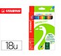 Lápices de colores Stabilo Green colors estuche carton de 18 unidades colores surtidos