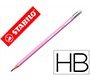 Lapices de grafito con goma stabilo swano mina 2,2 mm dureza hb lila pastel