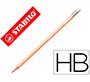 Lapices de grafito con goma stabilo swano mina 2,2 mm dureza hb melocoton pastel