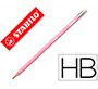 Lapices de grafito con goma stabilo swano mina 2,2 mm dureza hb rosa pastel