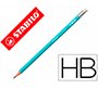 Lapices de grafito con goma stabilo swano mina 2,2 mm dureza hb azul pastel