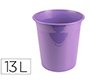 Papelera plastico liderpapel lavanda opaco 13 litros 275x285 mm