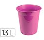 Papelera plastico liderpapel rosa opaco 13 litros 275x285 mm