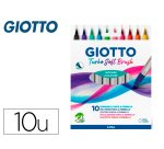 Rotulador giotto turbo soft brush punta de pincel caja de 10 unidades colores surtidos
