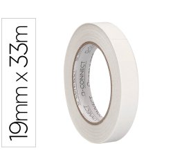 Cinta adhesiva q-connect doble cara 33 mt x 19 mm