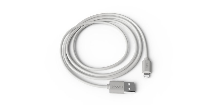 Cable groovy usb 2.0 a apple lightning longitud 1,5 m color blanco