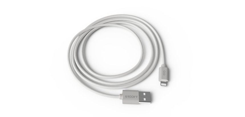 Cable groovy usb 2.0 a apple lightning longitud 1 m color blanco