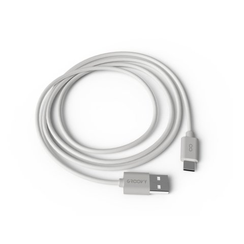 Cable groovy usb-a a tipo c longitud 1,5 m color blanco